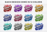 Airbrushed and Sequins Dance png Bundle