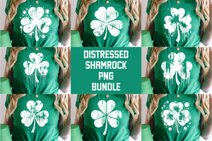 Distressed Shamrock Bundle | St. Patrick's PNG Files