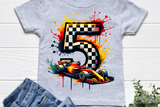 Race Car Fifth Birthday | PNG Print File