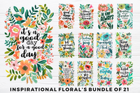 Floral Inspirational png Bundle