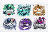 Airbrushed Football PNG Bundle