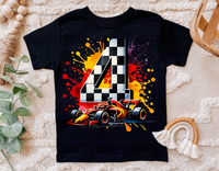 Race Car Fourth Birthday | PNG Print File