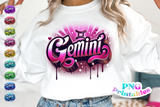 Gemini Airbrushed | Zodiac PNG File
