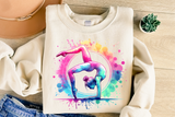 Gymnastics Watercolor Silhouette | PNG File