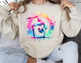 Gymnastics Watercolor Silhouette | PNG File