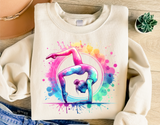 Gymnastics Watercolor Silhouette | PNG File
