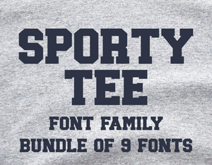 JP Sporty Tee Font Family