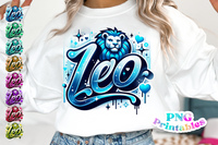 Leo Airbrushed | Zodiac PNG File