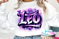 Leo Airbrushed | Zodiac PNG File