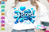 Pices Airbrushed | Zodiac PNG File