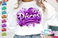 Pisces Airbrushed | Zodiac PNG File