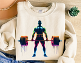 Powerlifting Male Silhouette | PNG Sublimation File