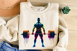 Powerlifting Male Silhouette | PNG Sublimation File