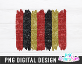 Red Black Gold Brush Strokes | PNG Sublimation File