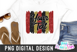 Red Black Gold Brush Strokes | PNG Sublimation File