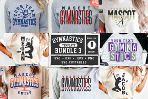 Gymnastics SVG Template Bundle 3