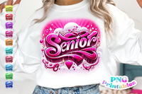 Senior Airbrushed | Graduation PNG File