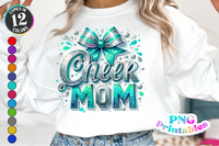 Sequin Cheer Mom | PNG Sublimation File