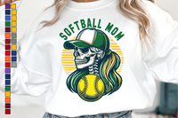 Softball Mom Skeleton | PNG Sublimation File