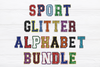 Glitter Sport Alphabet Bundle | Sublimation PNGs