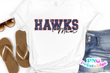 Glitter Sport Alphabet png Navy Blue and Red