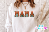 Sequin Alphabet Orange & Hunter Green | Sublimation PNG