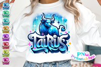 Taurus Airbrushed | Zodiac PNG File