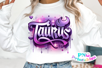 Taurus Airbrushed | Zodiac PNG File