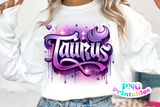 Taurus Airbrushed | Zodiac PNG File
