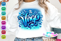 Virgo Airbrushed | Zodiac PNG File