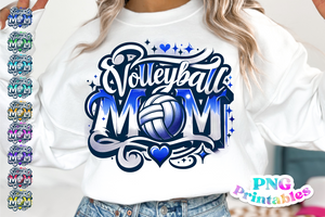 Volleyball Mom Airbrushed | PNG File
