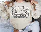Retro Camper Scene Camping | PNG Sublimation File