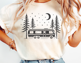 Retro Camper Scene Camping | PNG Sublimation File