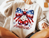 America Coquette Bow and Cherries | Fourth of July | PNG Sublimation File