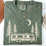 Retro Camper Scene Camping | PNG Sublimation File