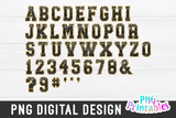 Sequin Alphabet Black and Gold | Sublimation PNG