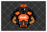Football Player with Flames | SVG Cut File