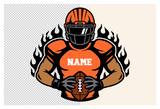 Football Player with Flames | SVG Cut File