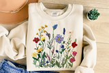 Faux Embroidery Wildflower Pocket | PNG Sublimation File