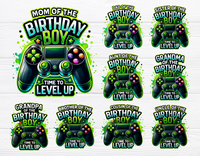 Family of the Gamer Birthday Boy png Bundle