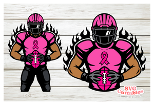 Breast Cancer Awareness Football | SVG Cut File