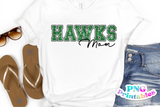 Glitter Sport Alphabet png Green White and Black