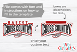 Cross Country Template 0010 | SVG Cut File