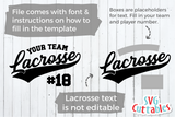 Lacrosse Template 0010 | SVG Cut File