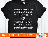 Trick or Treat Sweater | Halloween SVG Cut File
