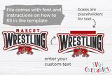 Wrestling Template 0010 | SVG Cut File