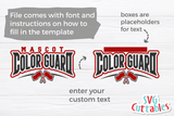 Color Guard Template 0011 | SVG Cut File
