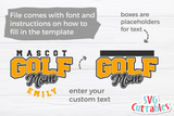 Golf Template 0011 | SVG Cut File