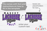 Lacrosse Template 0011 | SVG Cut File