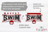 Swim Template 0011 | SVG Cut File